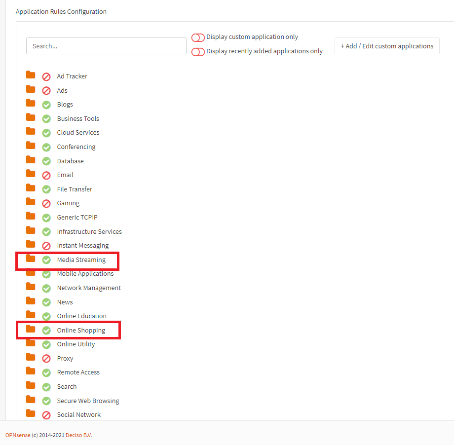 Application Control Configuration on Zenarmor Application Control Configuration on Zenarmor