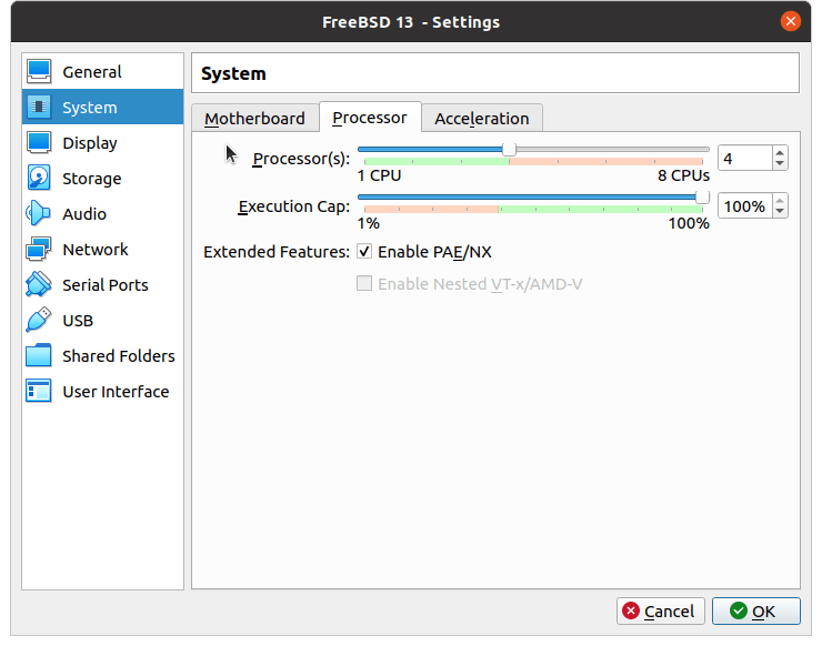 Adjust Processor(s) 
