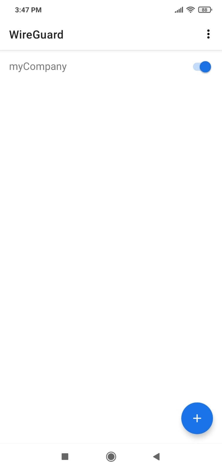 Activating/deactivating WireGuard tunnel on Android client