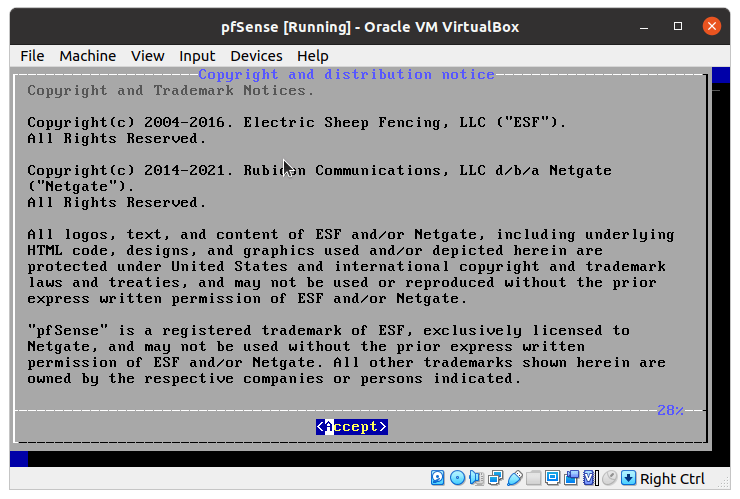 Copyrigt and distribution notice for pfSense® 