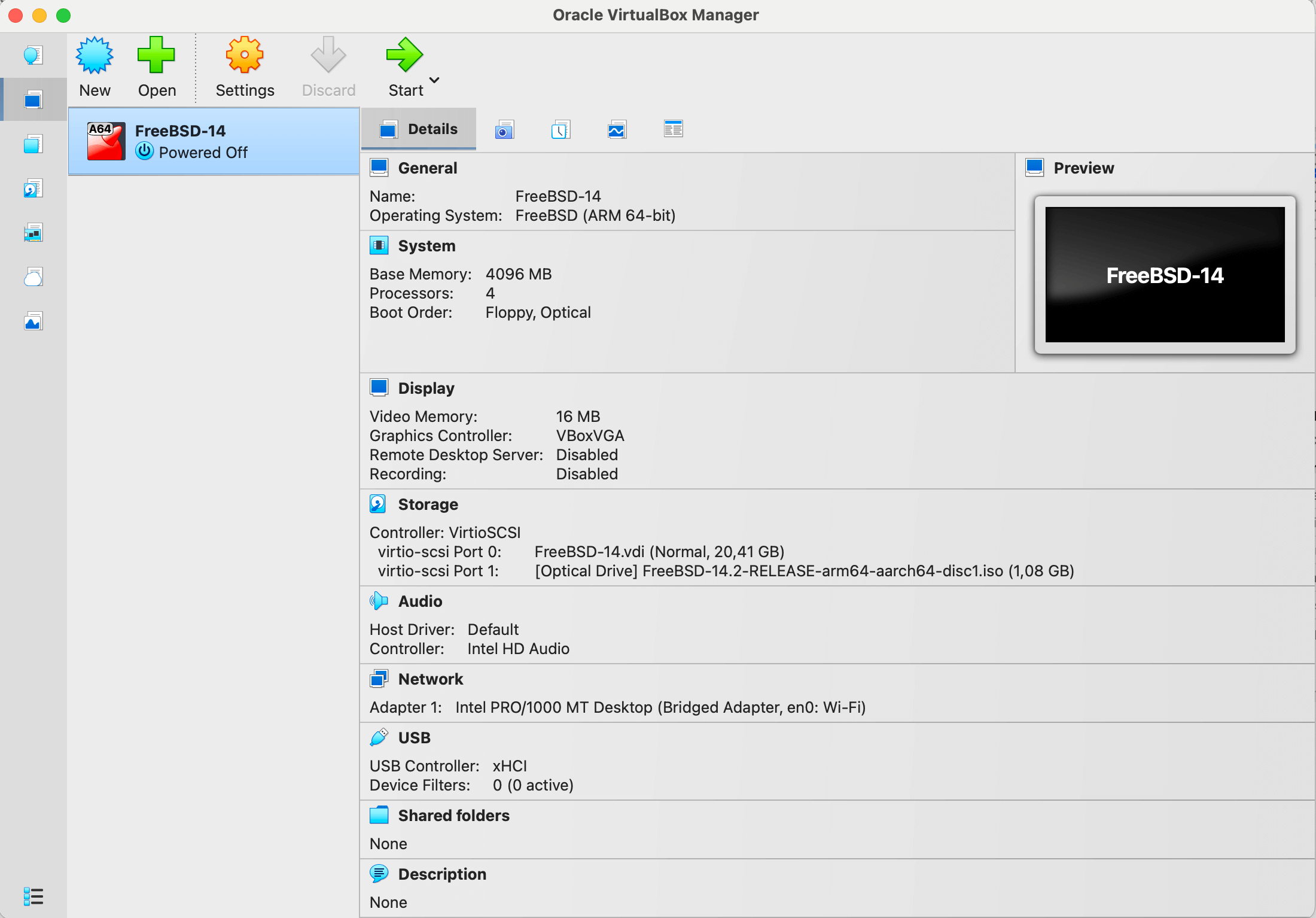 Start Virtual Machine