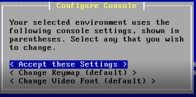 Configuring console