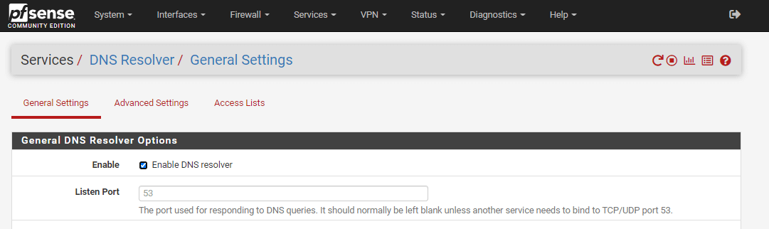 Enabling DNS resolver on pfSense® software