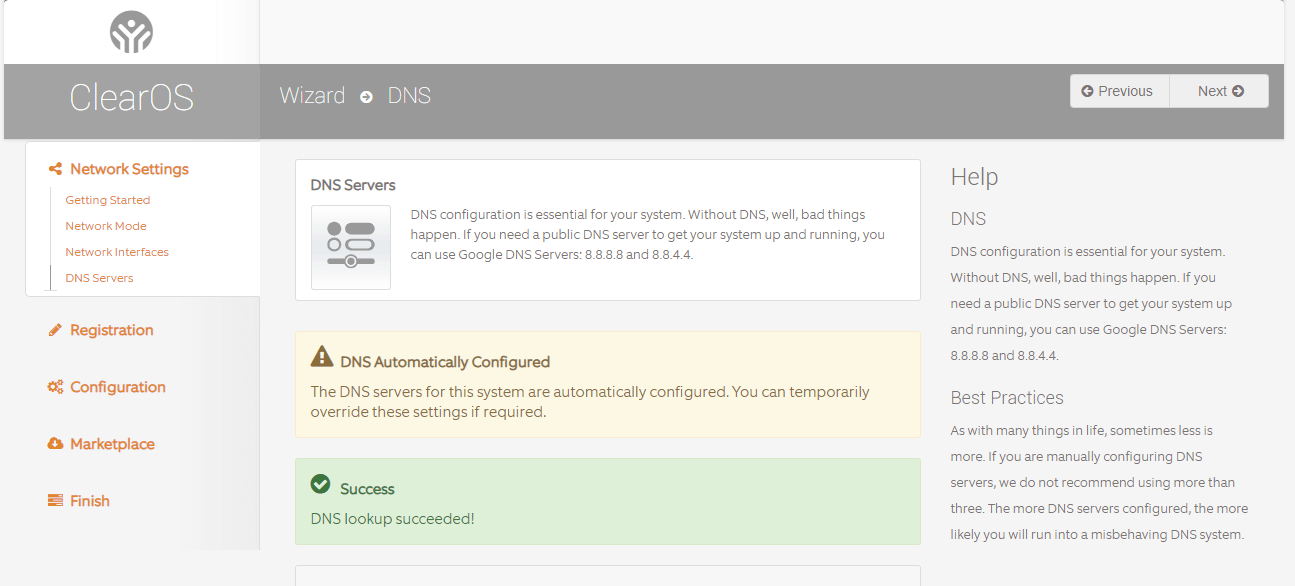 Setting DNS servers