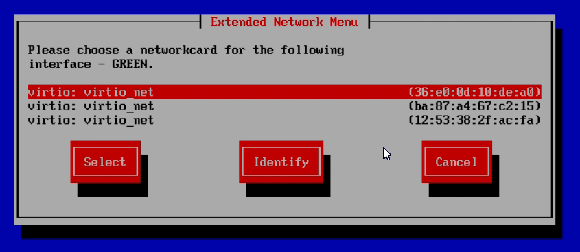 Extended network menu on IPFire
