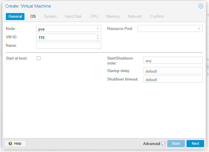 Naming the ClearOS VM on Proxmox