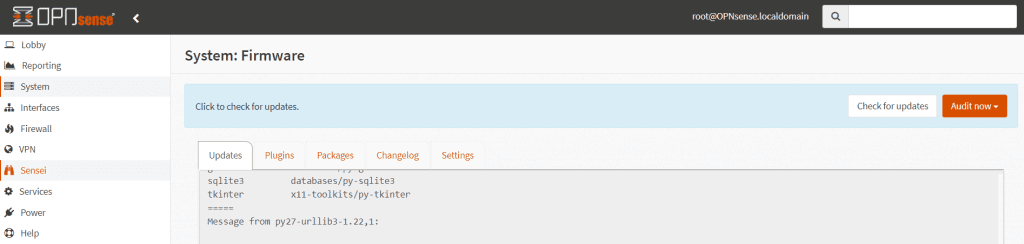 Verifying Zenarmor menu on OPNsense Web UI
