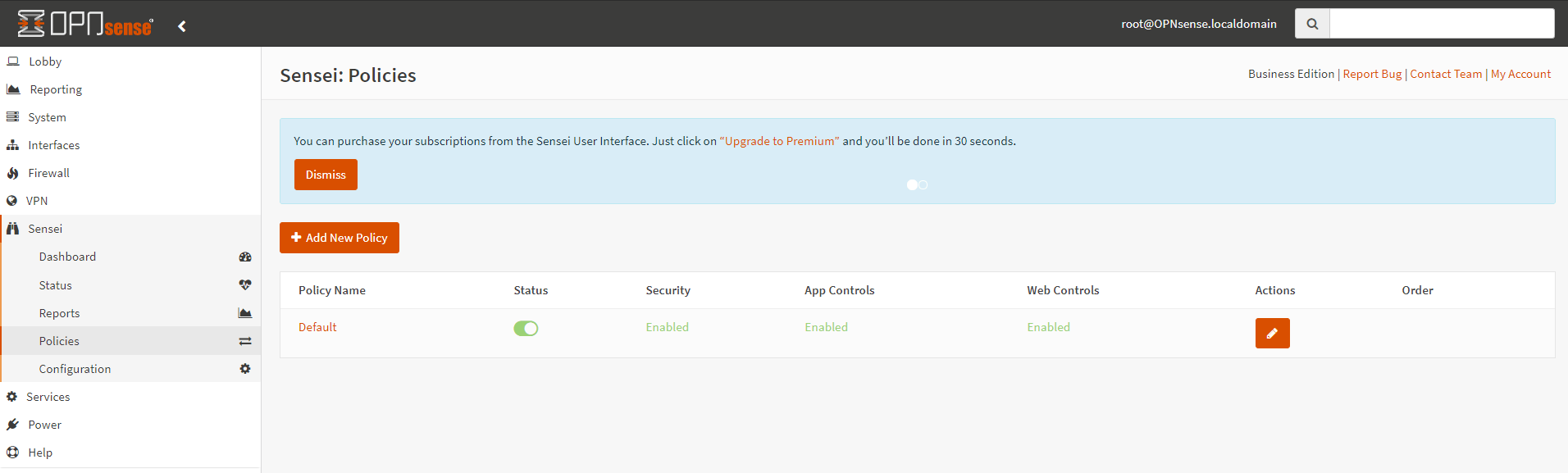 Adding new policy on Zenarmor Adding new policy on Zenarmor