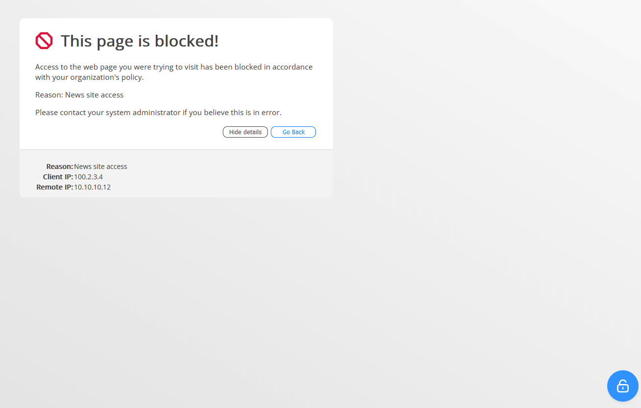 Landing Page with a Lock Icon