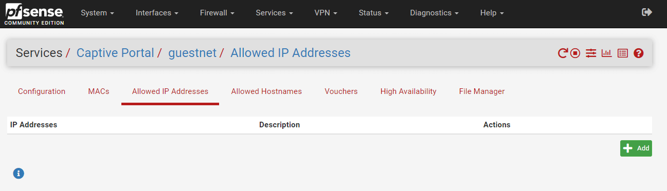 Managing Allowed IP Addresses for Captive Portal on pfSense Firewall