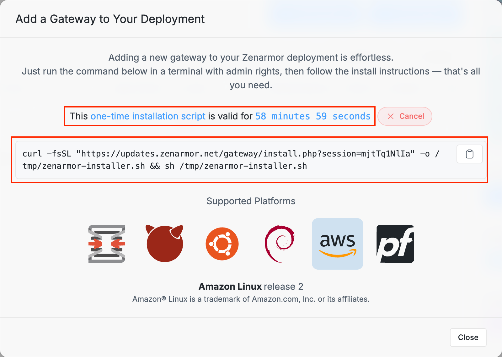 One-time Installation Script