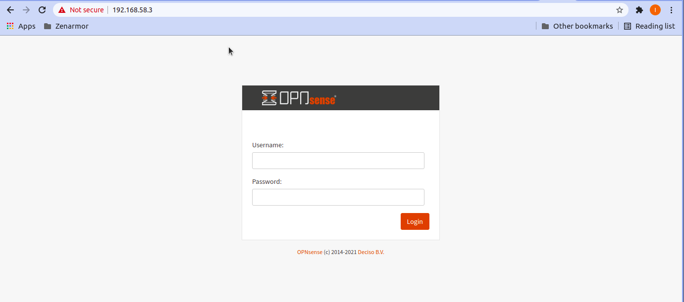 OPNsense Login Page