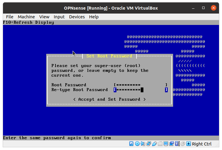 Change OPNsense root password
