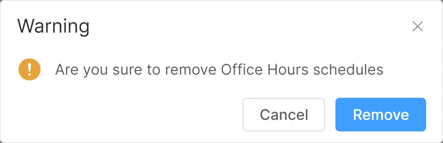 Removing a time schedule for a policy