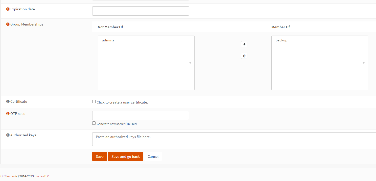 Setting group membership