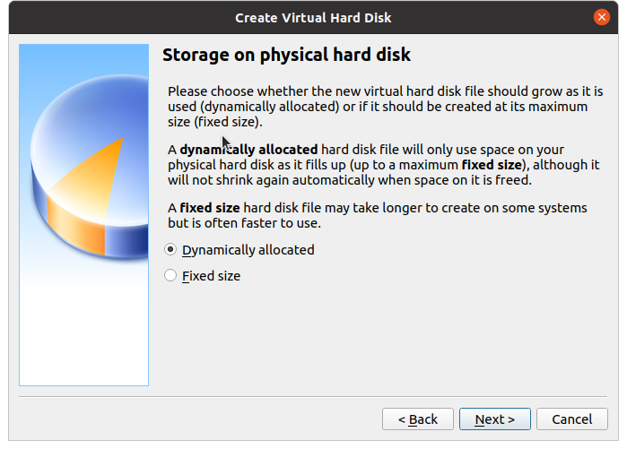  Storage on physical hard disk on Virtual Box