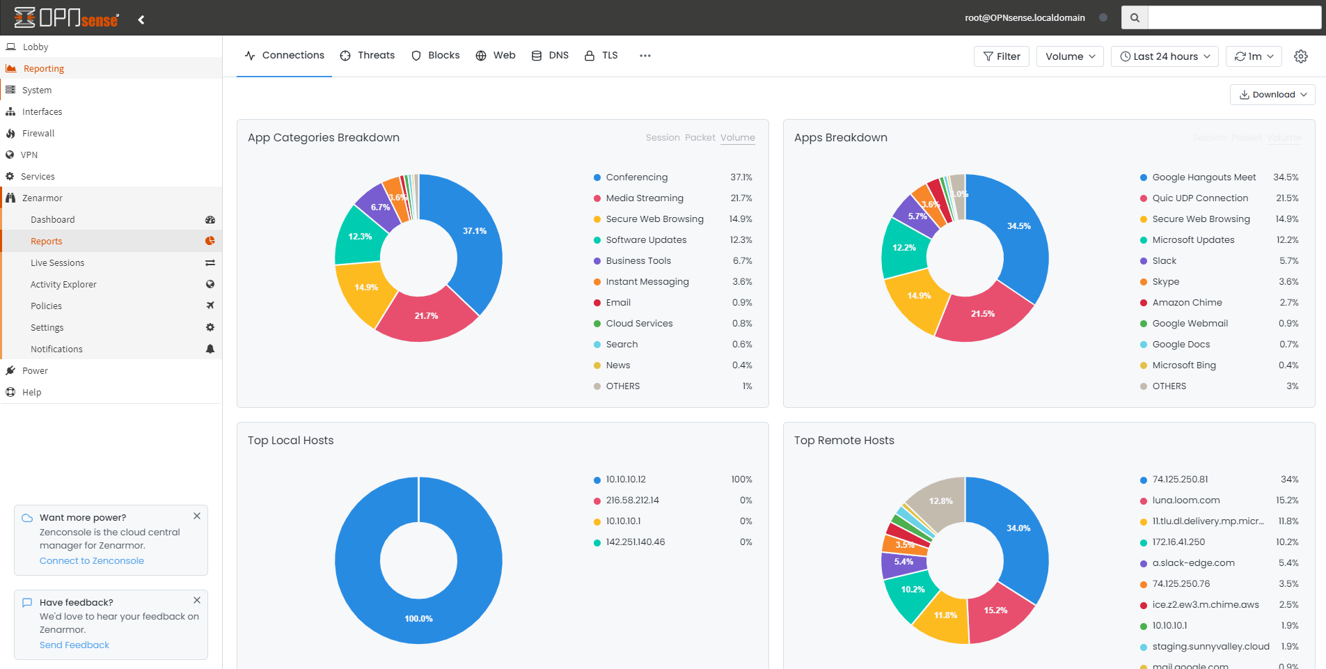 Viewing Zenarmor Reports