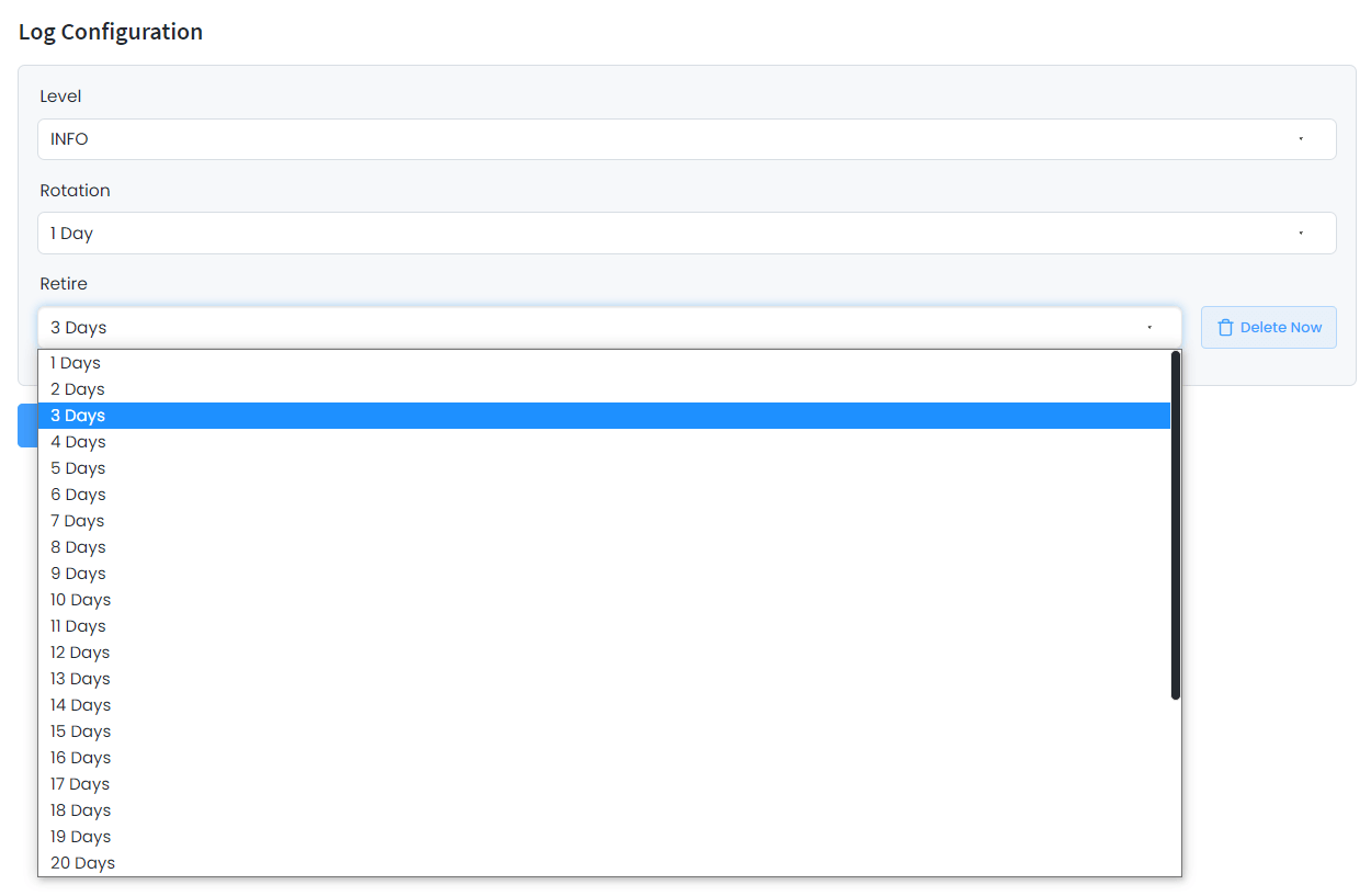 Log Retire options for Zenarmor on OPNsense