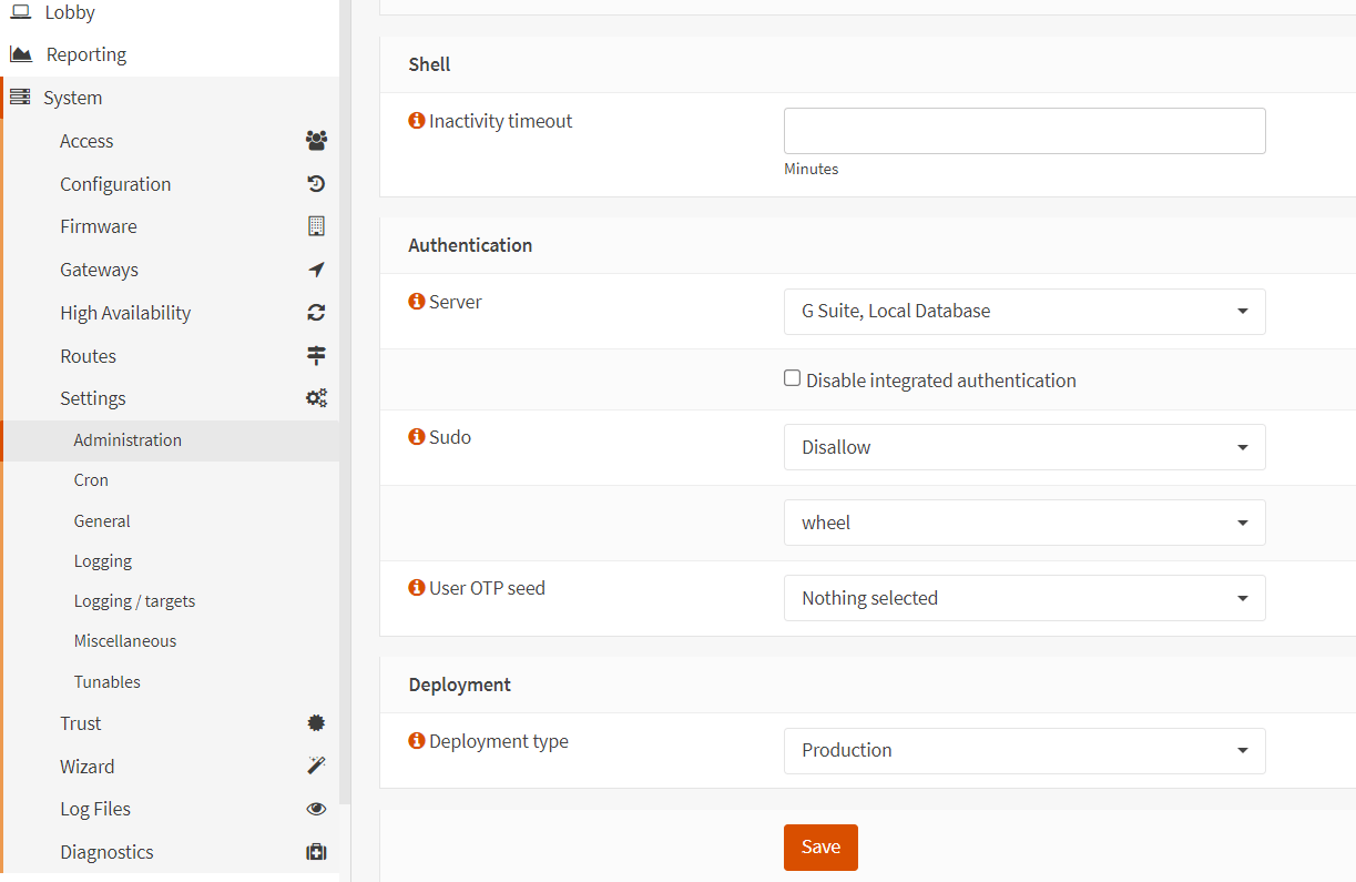 Setting Authentication server on OPNsense