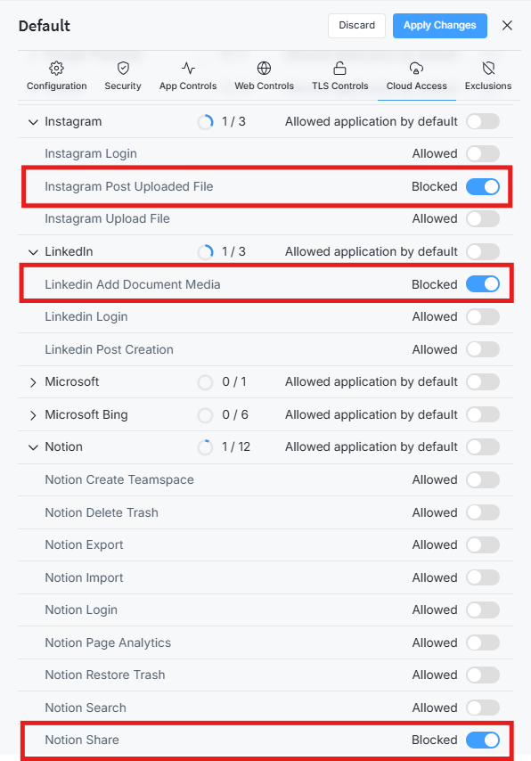 Block File Upload Actions for Instagram, LinkedIn, and Notion