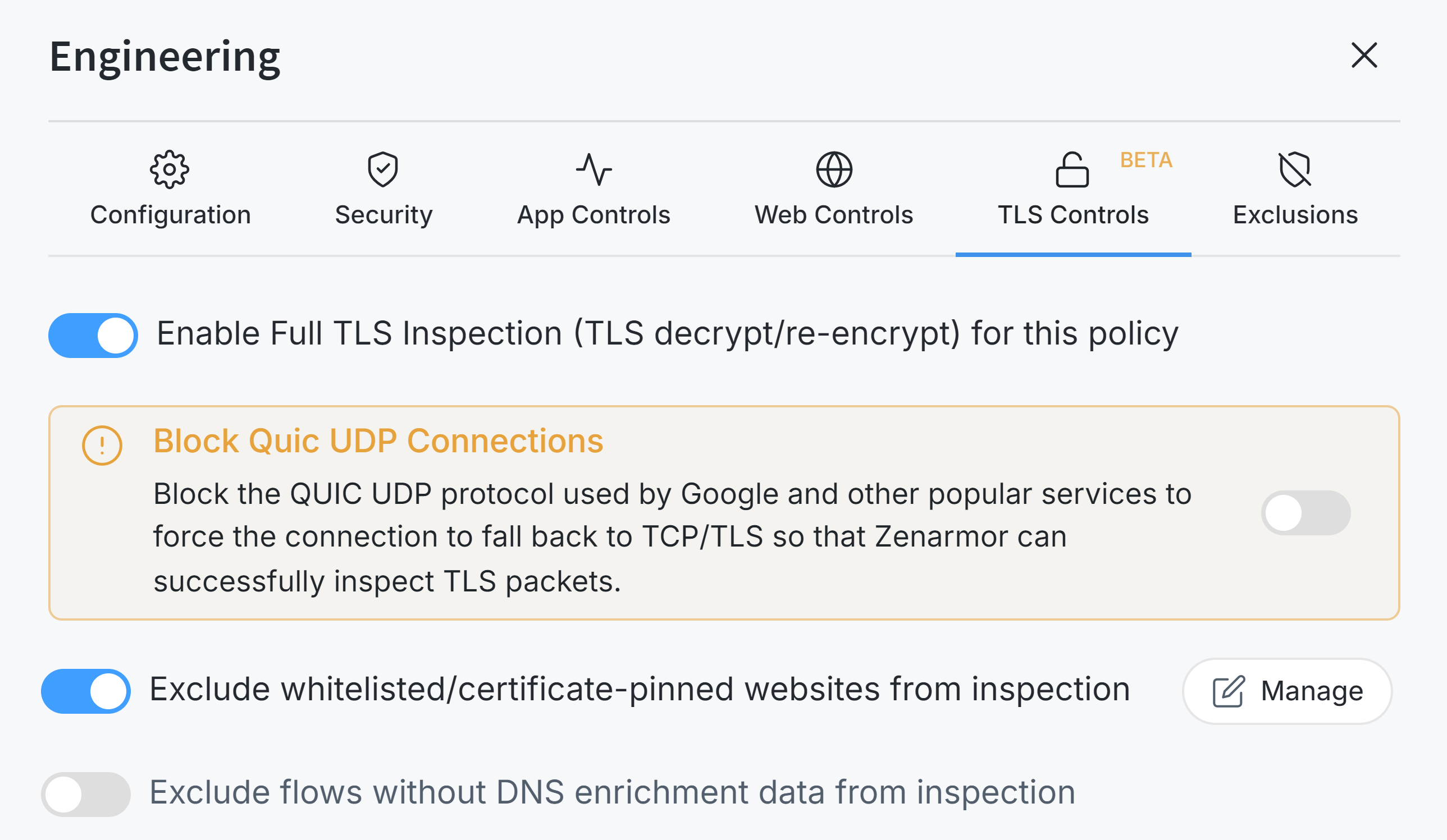 Blocking QUIC UDP Protocol