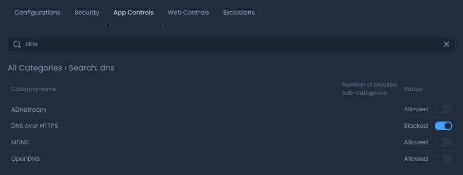 Blocking DNS over HTTPS on Zenarmor firewall