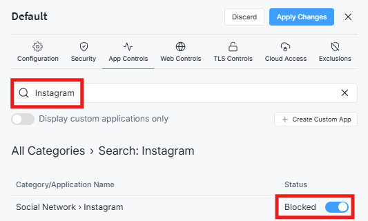 Blocking App Individually