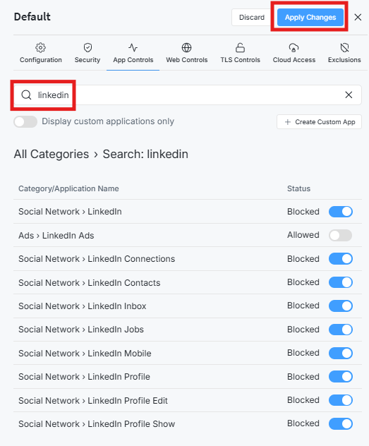 Blocking Linkedin