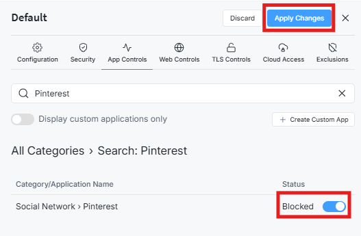 Blocking Pinterest