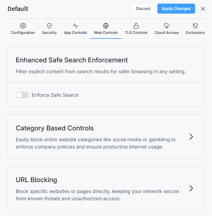 Category Based Web Controls