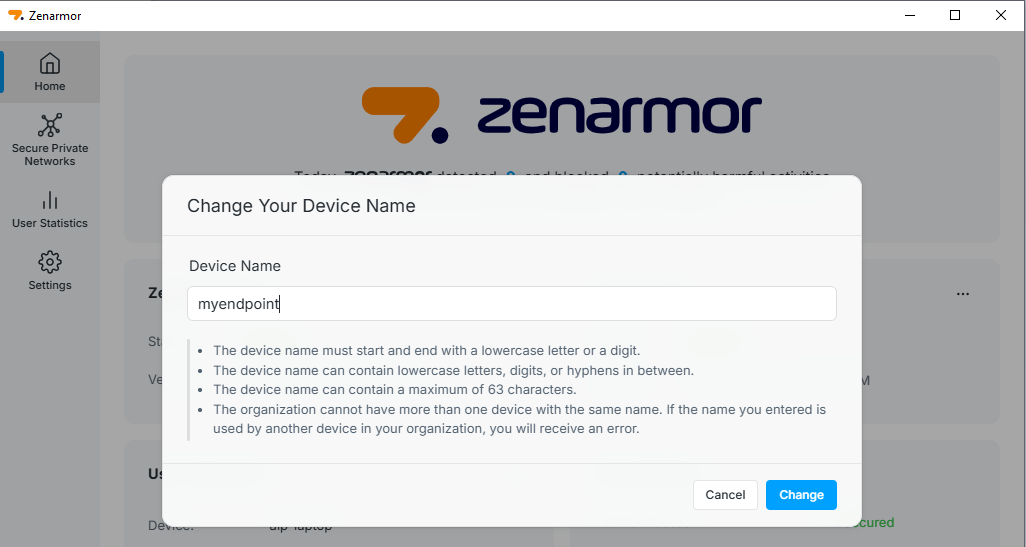 Changing Endpoint Device Name