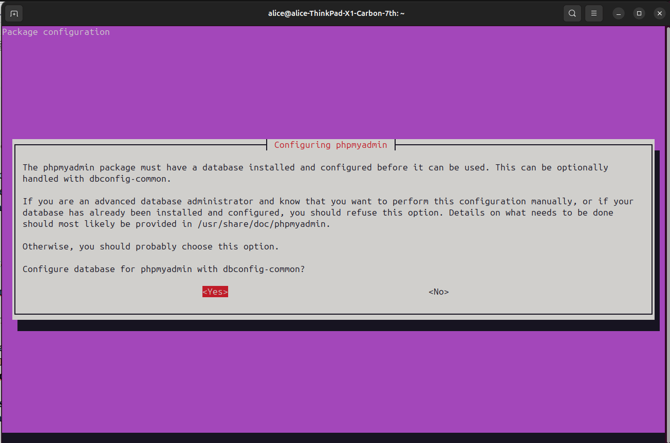 Configuring Database