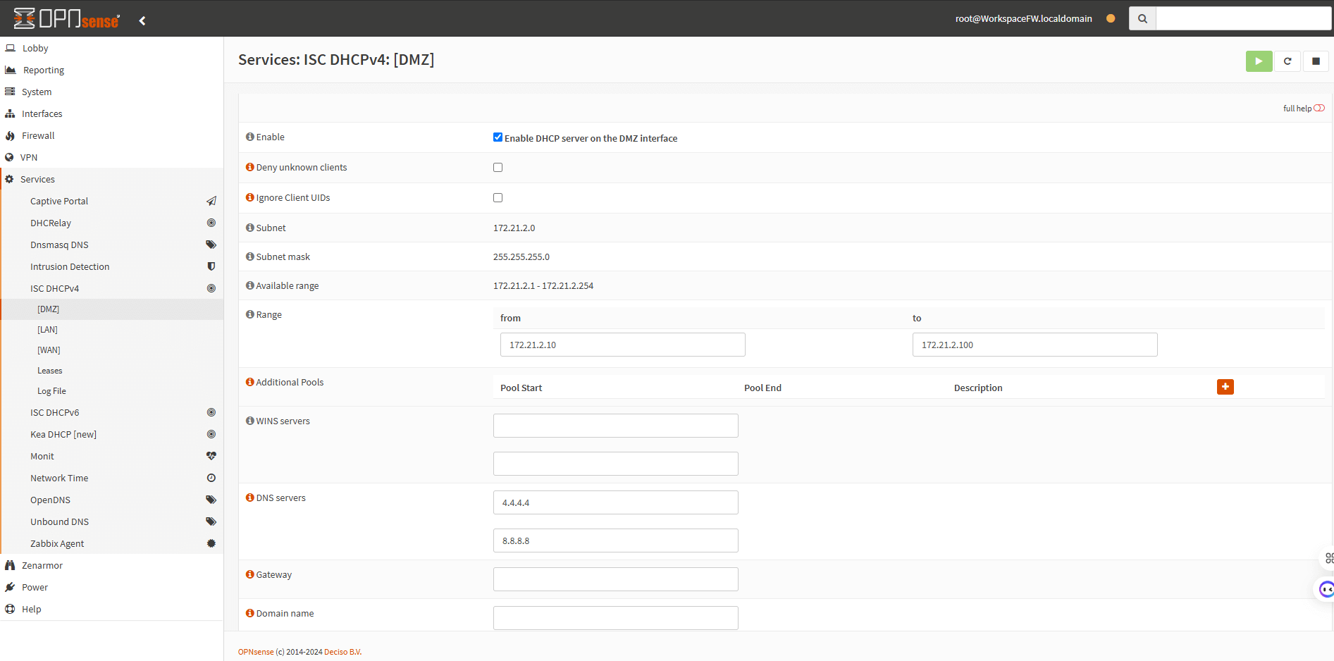 Configuring ISC DHCPv4
