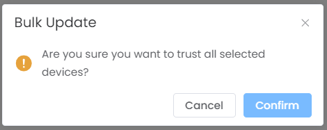 Confirming bulk action