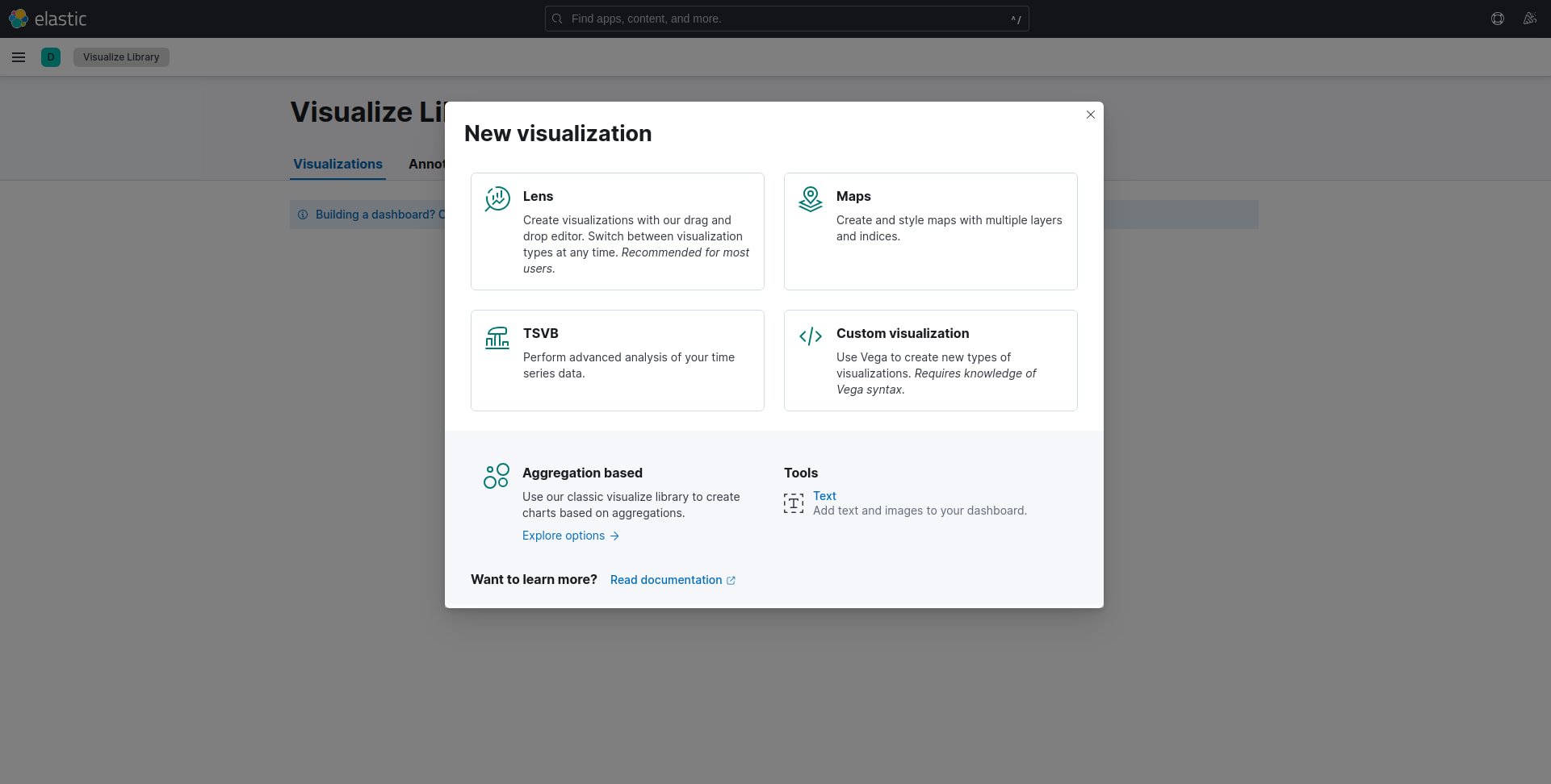 Creating a new Visualization