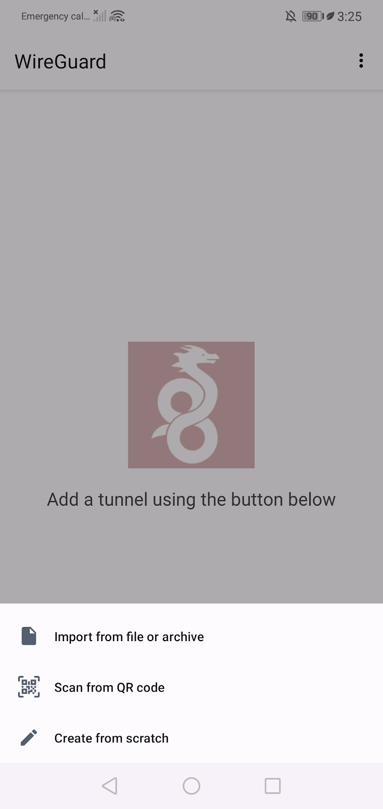 creating a tunnel configuration from scratch