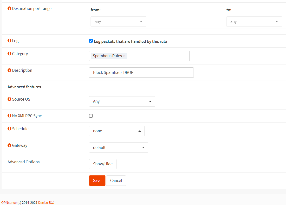 Creating firewall rule for blocking Spamhaus Drop list on LAN interface-2