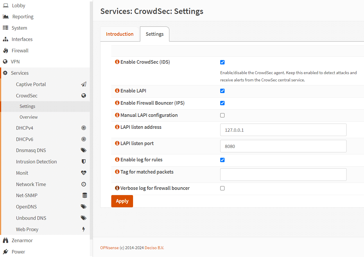 CrowdSec Settings