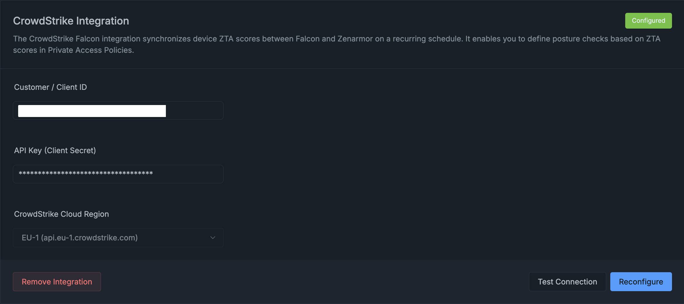 CrowdStrike ZTA Integration on Zenconsole - zenarmor.com