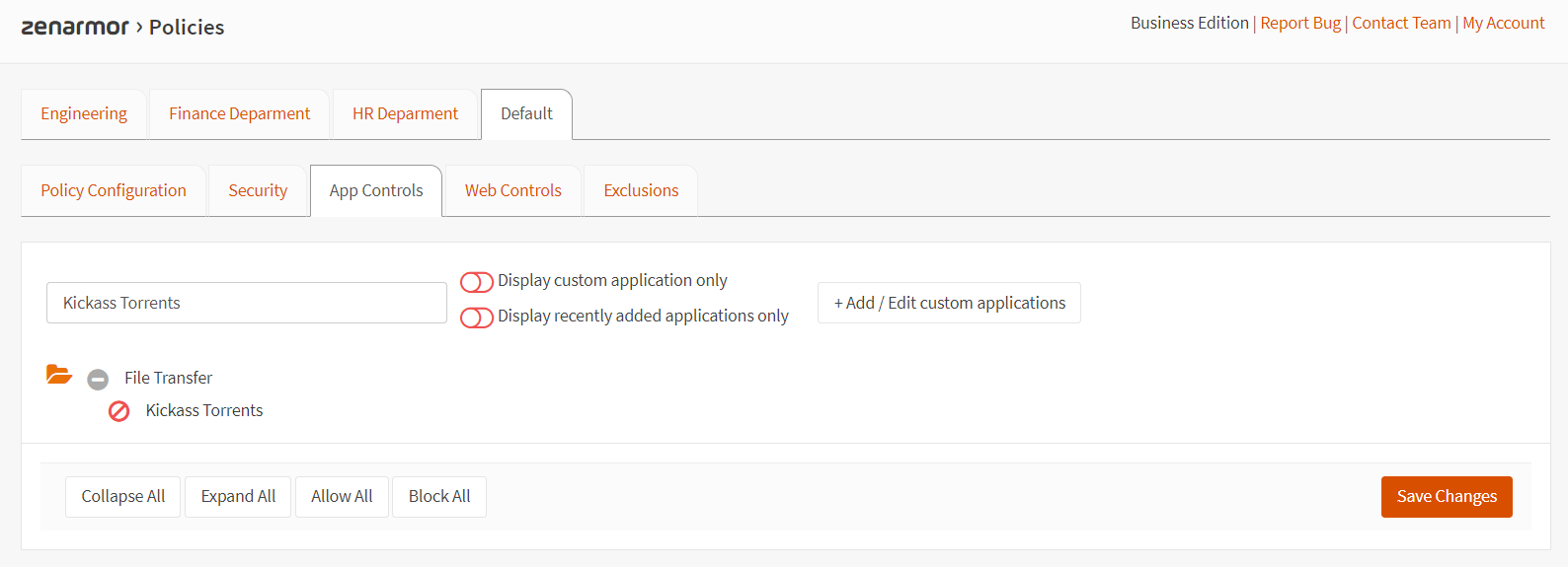 Blocking specific P2P applications, such as Kickass Torrents, individually on Zenarmor via OPNsense UI