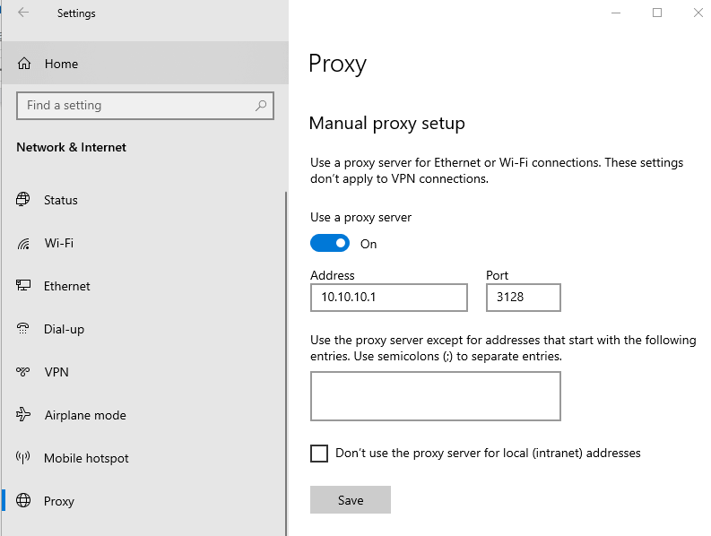 Proxy im Windows 10-Client einrichten