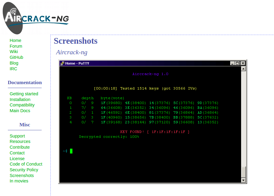 Aircrack-NG Screenshot