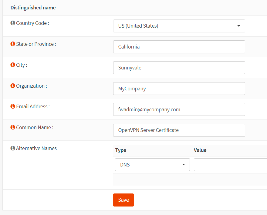 Einstellungen der Serverzertifikat-Optionen in OPNsense-2