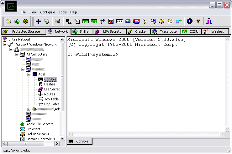 Cain &amp; Abel GUI