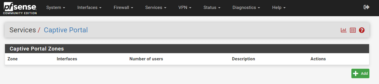 Captive Portal Zone auf pfSense
