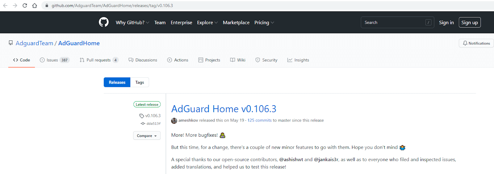 Downloading AdGuardHome