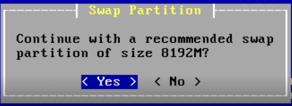 Festlegen der Swap-Partition-Größe