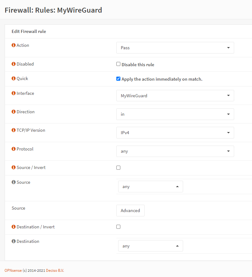 Definieren einer Firewall-Regel, um allen VPN-Clients den Zugriff auf überall zu ermöglichen-1