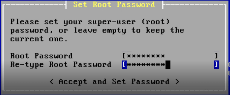 Root-Passwort festlegen
