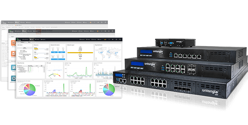 Untangle NG Dashboard und Geräte
